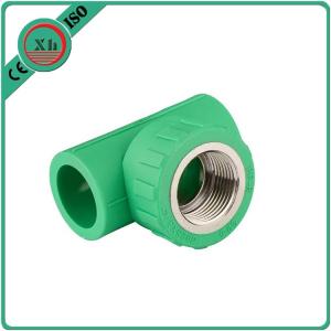 China Reliable PPR Female Threaded Tee Green / White Color Smooth Internal Surface factory