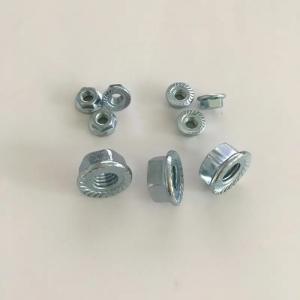 China Blue-white Zinc Carbon Steel Stainless Steel Din6923 Hex Flange Nuts factory