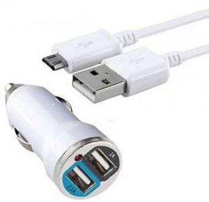 China Hot Sale 2A Dual Car Charger + OEM Micro USB Cable for Samsung Galaxy S4/3 US factory