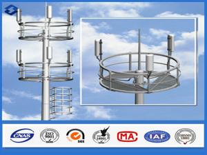 China Q345 steel material monopole telecommunications tower  6 - 28 mm Thickness factory
