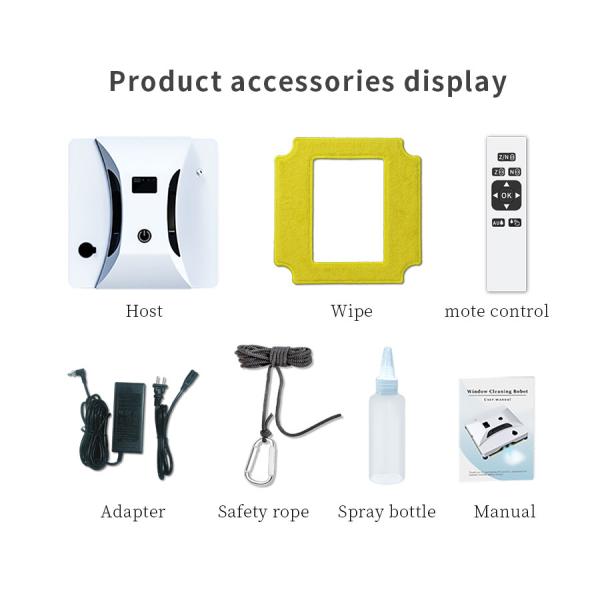 Rise Window Cleaning Robot Noise 65dB Cleaning Speed 3.5 Mins/m2 Household Vacuum US Plug