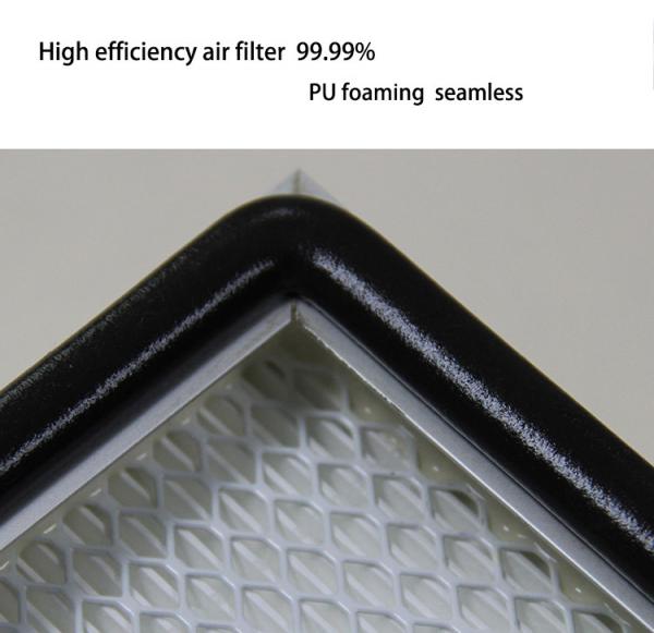 0.03mm Thickness High Volume HEPA Filter , Mini Pleat HEPA Filter With Fiberglass Material