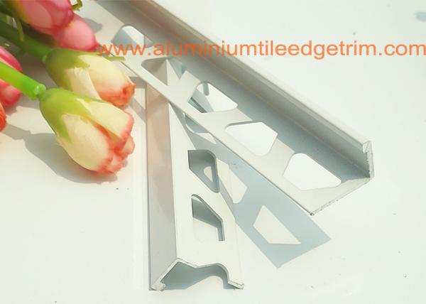China White Right Angle Metal Tile Trim 10mm For Tile Edging Protection factory