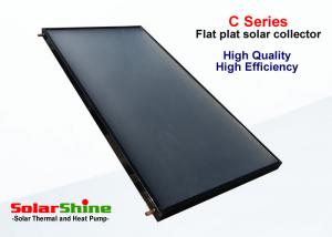 China Black Chrome Solar Hot Water Collector , Copper Pipe Small Solar Collector factory