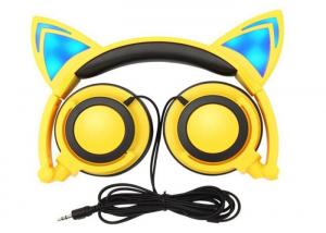 China high quality and cheap price Noise cancelling headphone Cool colorful led wired cat ear headphones on sale