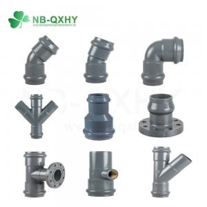 China PVC One Faucet One Flange One Insert Regular Tees DIN with Rubber Ring Drain Water QX on sale
