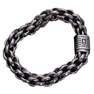 China Sterling Silver Chunky Rolo Chain Link Men Bracelet (058602) on sale