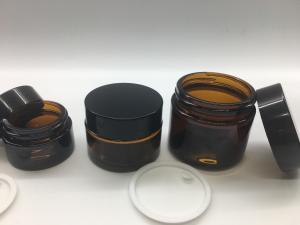 China Brown Amber Glass Jar 5g - 50g Brown Jar For Face Cream Eyes Cream factory