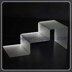 3 Step Frosted White Acrylic Shoe Display