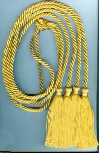 China 52 Inches two soft rayon honor cords tied-together with 4 inches tassels on both ends factory
