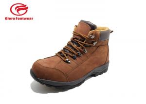 China Stylish Steel Toe Leather Safety Shoes For Men , Black Industrial Leather Shoes factory