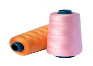 China 3000 Yards 40/2 100% Spun Polyester Thread In Red Pink Spool Thread on sale