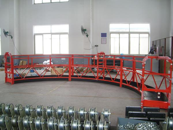 China 8 -10 m / min Aluminum Alloy Arc Rope Suspended Platform for Building Cleaning factory