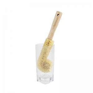 China Wooden Coconut Cleaning Brush For Cups Decanters Bottles factory