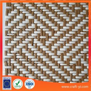 China Paper krapt Warp Knit Mesh Fabrics natural straw fabric textile environmental factory