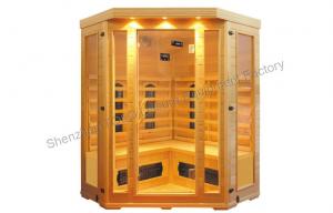 China Bench carbon fiber sauna cabin , electric 4 person sauna for outdoor factory