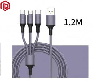 China Nylon Braided 3ft 6ft 10ft 3 In 1 Usb 3.0 Charger Cable Micro Usb Type C Fast Charging Data Cable factory