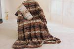 Double Layer Faux Fur Bed Blanket Enviroment Friendly For Gifts / Home Anti -