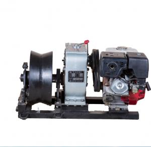 China 50KN Power Construction Gas Engine Powered Winch , 5 Ton Threading Machine factory