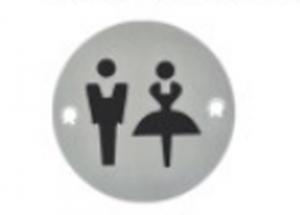 China Women And Men Toilet Image Bathroom Door Sign In Acrylic Customized factory
