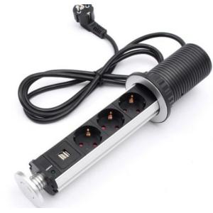 Multi - Function Motorized Pop Up Socket , USB Office Kitchen Hidden Desktop