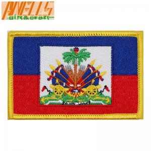 China Haiti Flag Embroidered Patch Haitian Country Flag Embroidered Blazer Badge Patch Sew Iron On on sale