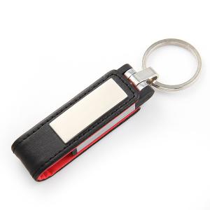 China Metal Case Real Leather USB Flash Drive 64GB 128GB 256GB FCC Approved factory