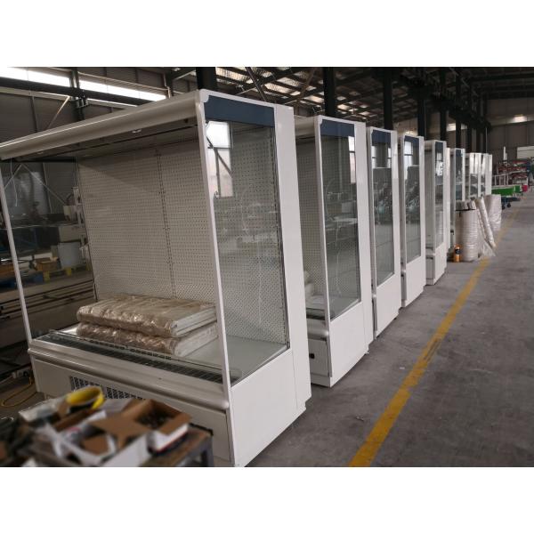 Black Multideck Display Fridge Glass Front Beverage Cooler For Drinks CE Certification