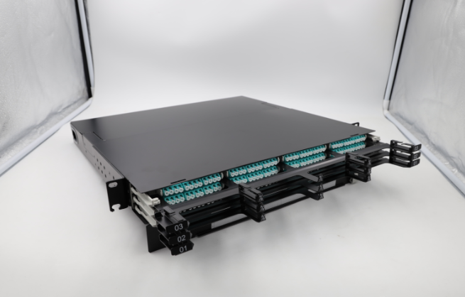 Data Center 1U 144 Core MPO Fiber Patch Panel 12x12F Cassette Modules