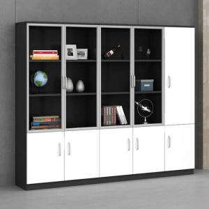 China 79 Inch Office Wooden Filing Cabinets White OEM 5 Door Storage Cabinet factory