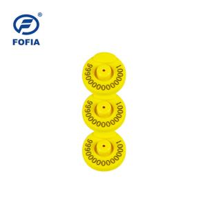 China FOFIA LF RFID Electronic Ear Tag Animal Cattle Animal ID29mm Diameter factory