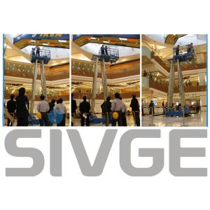 Buy cheap Two Men Mobile Aerial Work Platform Four Mast Blue 10m Height For Factories from wholesalers