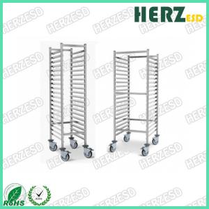 China Carbon Steel SMD SMT ESD PCB Shelf Chrome Wire Storage Shelving Rack Trolley Cart factory