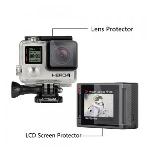 China High Transparency LCD Screen Protector + Waterproof Housing Case Lens Protective Film For GoPro Hero 4 3+ 3 on sale