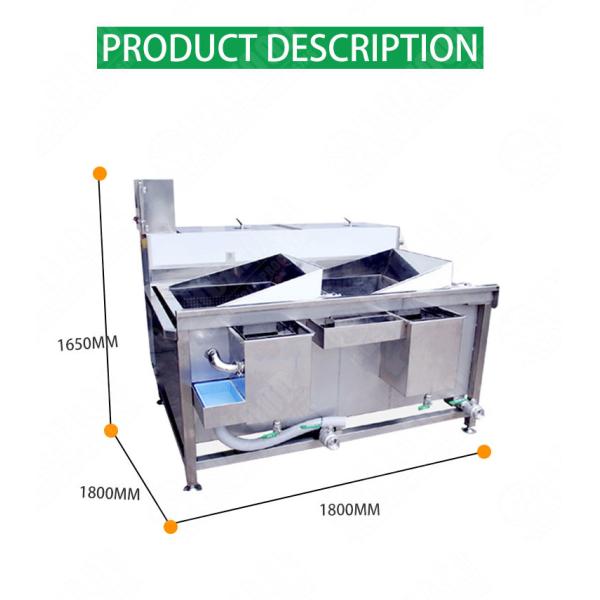 Large Capacity Industrial Vegetable Fruit Bean Spray Washing Machine