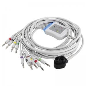 China Welch Allyn Ecg Cable Model:1500 RE-PC-AHA-BAN ECG Cable And Leadwires IEC 4.0Banana factory