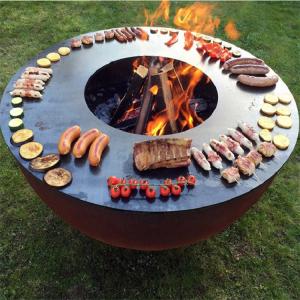 China Portable Pizza Oven Corten Steel Bbq Grill Easily Assembled Outdoor factory