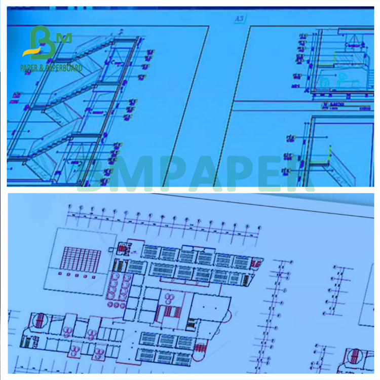 One side blue Engineering Bond Paper for Engineering and Architectural Design One side blue Engineering Bond Paper for Engineering and Architectural Design