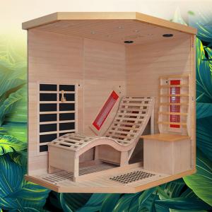 China Solid Wooden Indoor Dry Corner Infrared Sauna Room CE Certificate 1 Person on sale