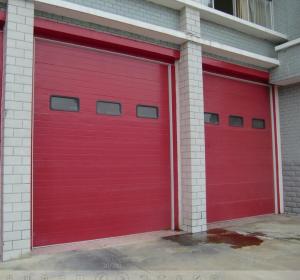China Fire Station Use Industrial Sectional Doors , Sectional Steel Doors Automatic Formed  factory
