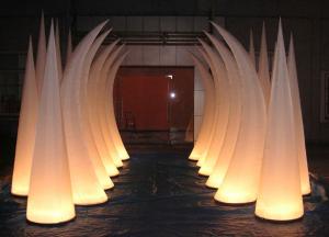 China White Inflatable Lighting Cone , LED inflatable For Event Decoration factory