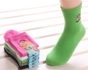 China Fancy design socks with cartoon embroiderying logo for women on sale