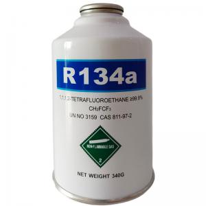 China r134a gas 300g 340g 500g small can factory in China 99.99% purity r134a refrigerant gas for car on sale