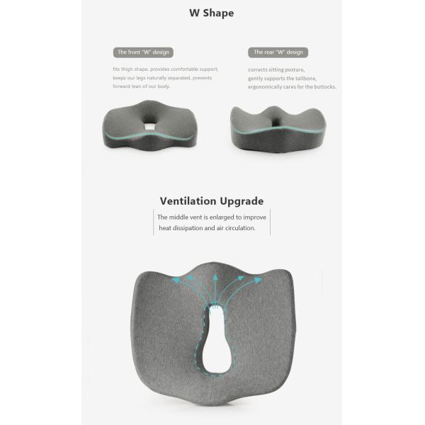 Wheelchair Office Car Drivers Memory Foam Cushion With Breathable Mesh Fabric