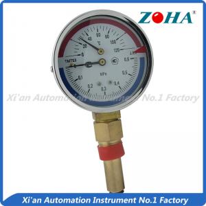 China Dial Face Thermo Pressure Gauge / Small Oil Pressure And Temp Gauge on sale