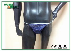 China Breathable Disposable Pants / Polypropylene Male Underwear , Dark Blue / Black Color factory