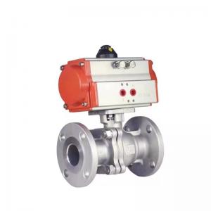 China Stainless Steel 2PC High Platform Pneumatic Ball Valve Q41F-16P for Industrial Market factory