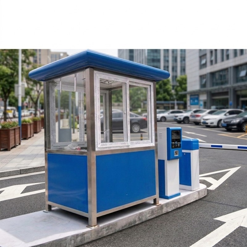 Stainless Steel Modern Portable Security Booth Optional Window Suitable for Guard Stations and Temporary Security Posts