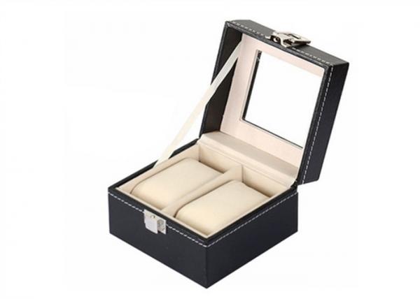 China Square Mens Watch And Jewelry Box , Elegant Style Watch Case Holder Box factory