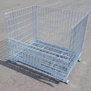 China Space Saving Galvanized Metal Wire Mesh Cages Foldable 500KG-1000KG Load Capacity factory